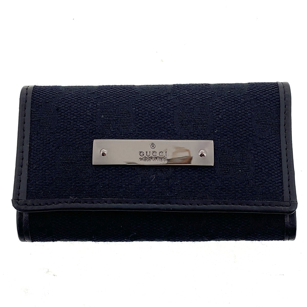 【値下げ】GUCCI グッチ 6連キーケース キーケース GGキャンバス ブラック レディース【中古】