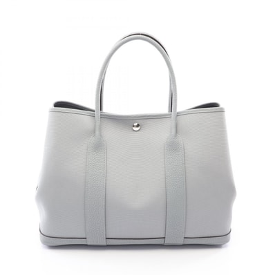 エルメス HERMES ガーデンパーティPM トートバッグ バッグ キャンバス レザー トワルオフィシェ / ネゴンダ ネゴンダ K刻印(2025年製造) レディース グレー系 【中古】