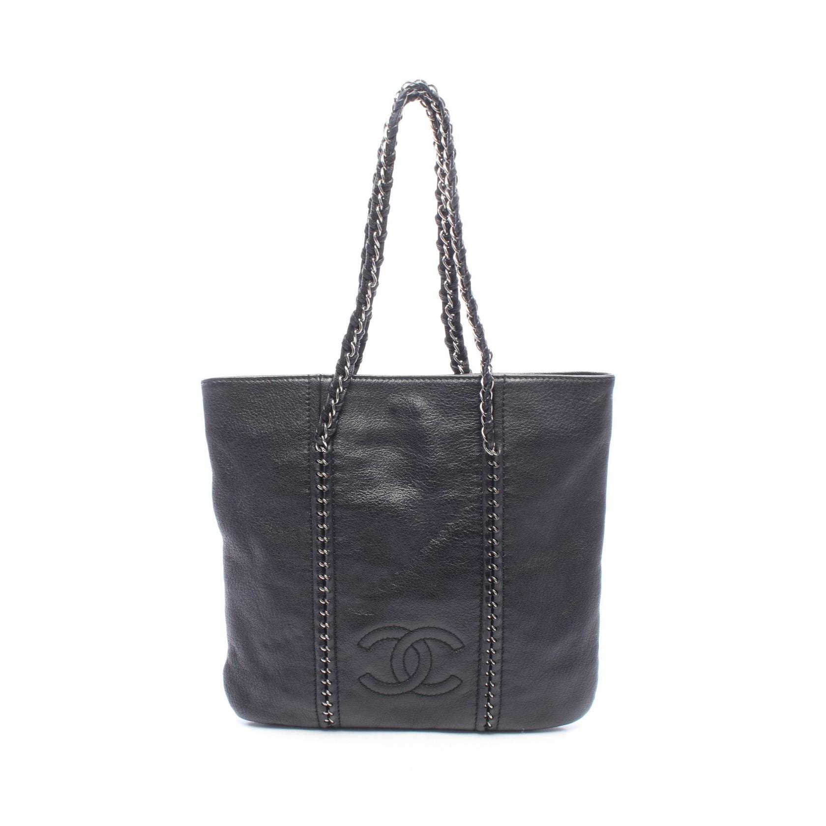 シャネル CHANEL ココマーク トートバッグ バッグ レザー レディース ブラック系 【中古】