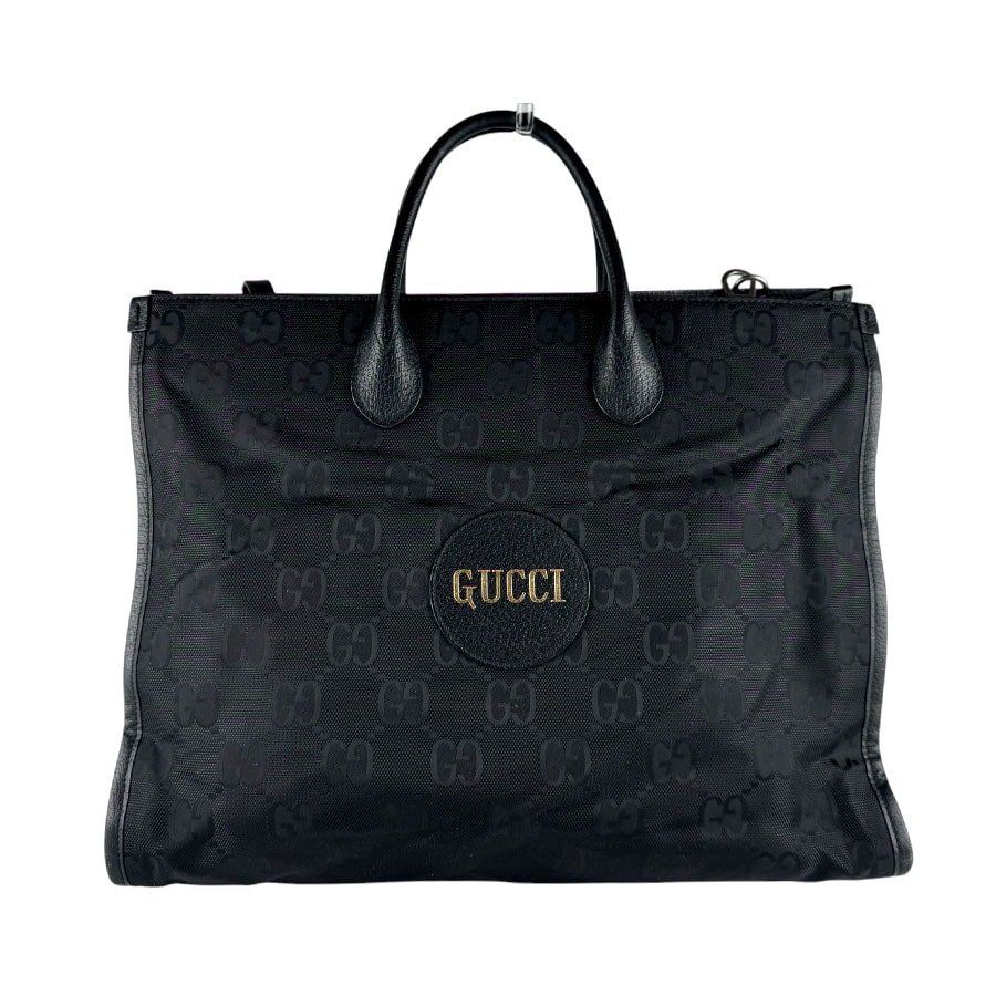グッチ GUCCI ハンドバッグ ショルダーバッグ オフ ザ グリッド ナイロン/レザー ブラック メンズ 630353【中古】 z10210