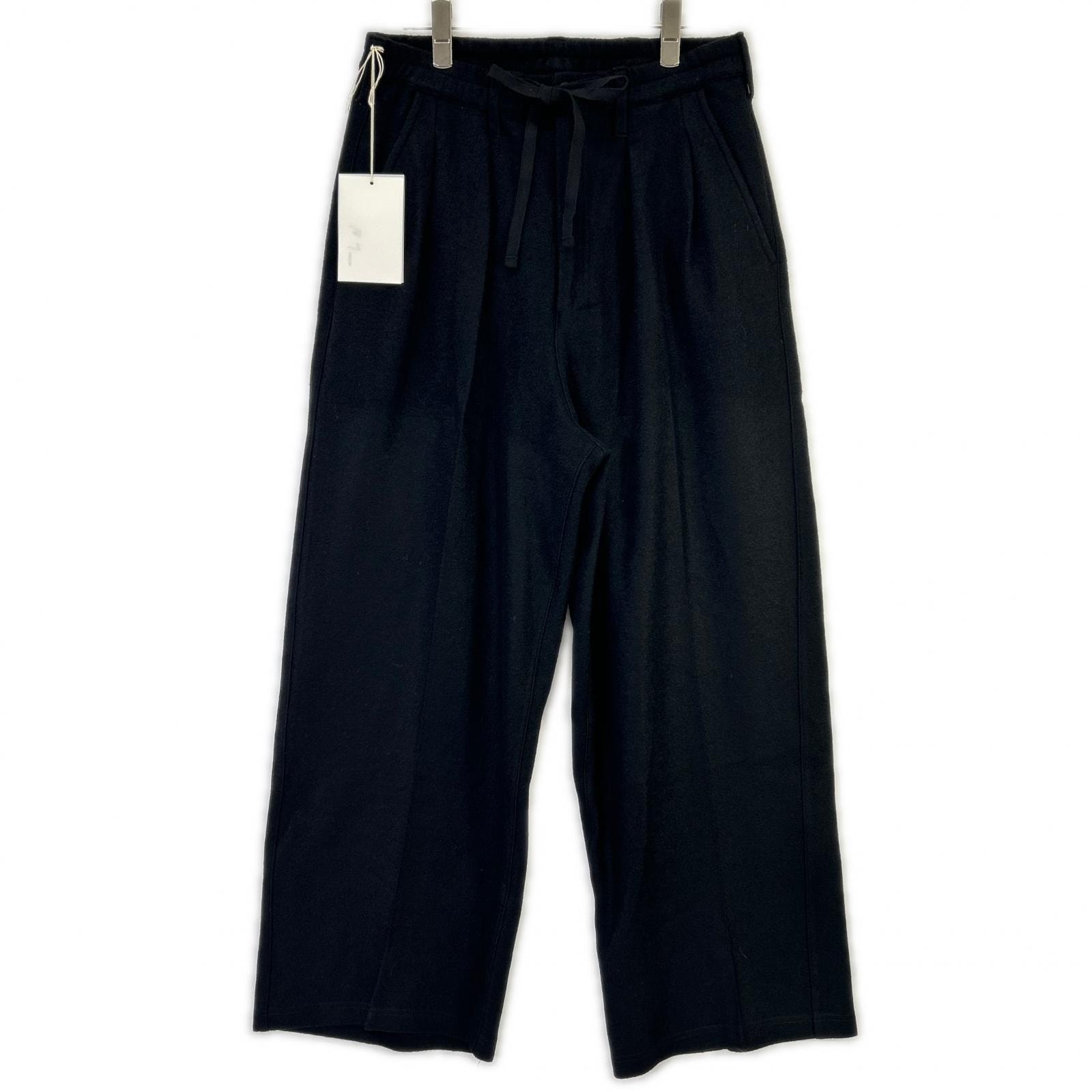 アンセルム 25AW ANC-PT86-A ブラック WOOL WIDE EASY TUCK SLACKS 2