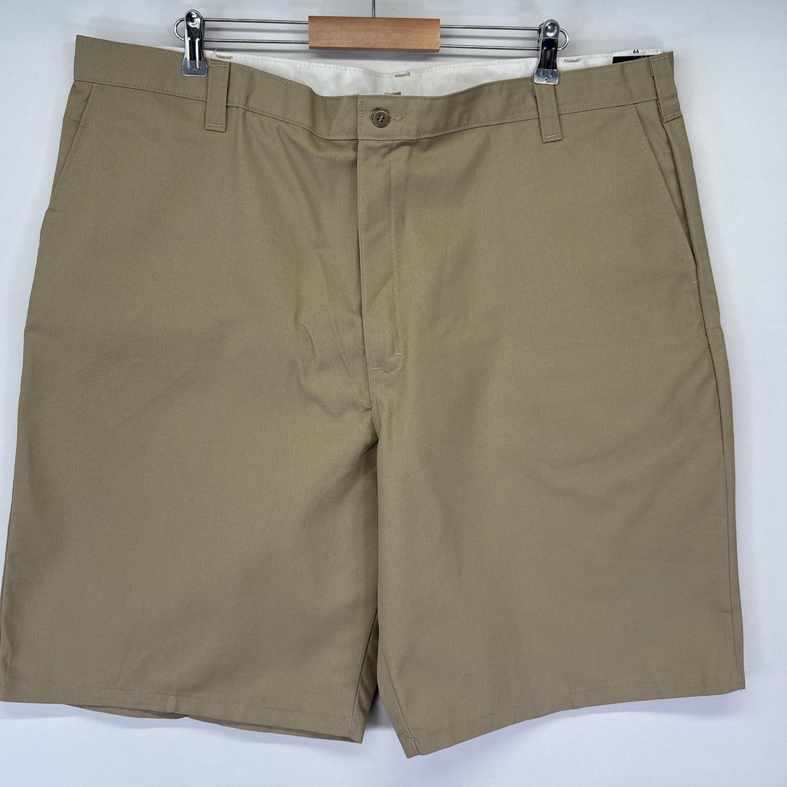 古着 美品 ディッキーズ Dickies ショートパンツ タグ付き デッドストック ワーク ハーフ 半ズボン 短パン 大きいサイズ w44  ベージュ系 メンズ