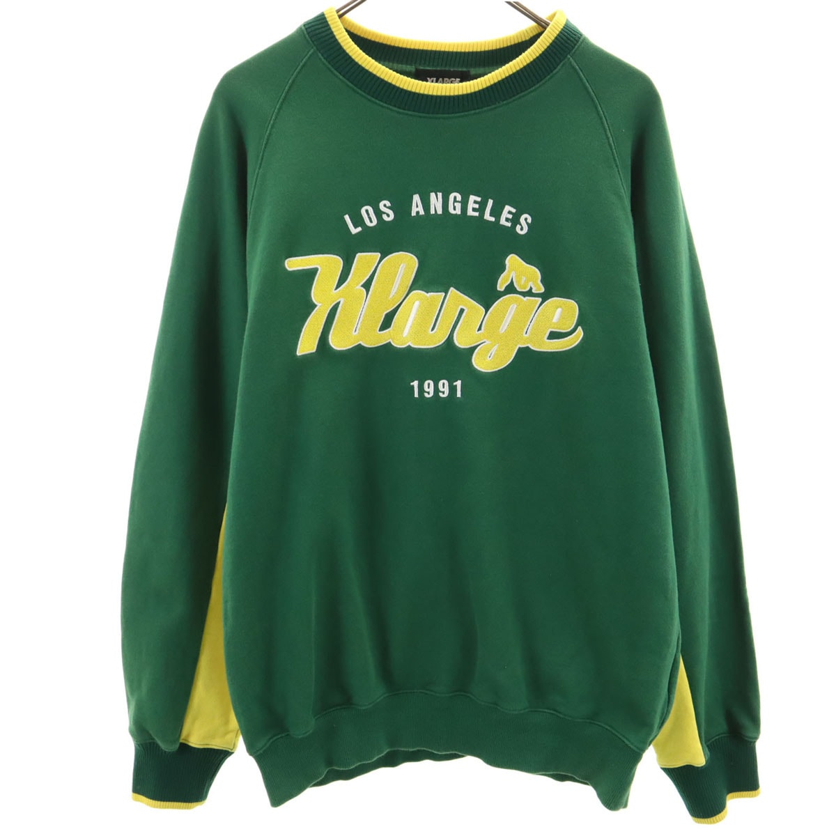 XLARGE エクストララージ 長袖 スウェット トレーナー M グリーン