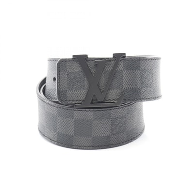 ルイ・ヴィトン LOUIS VUITTON サンチュール LV イニシアル ベルト 衣料品 PVCコーティングキャンバス ダミエ・グラフィット メンズ ブラック系 M9808 【中古】