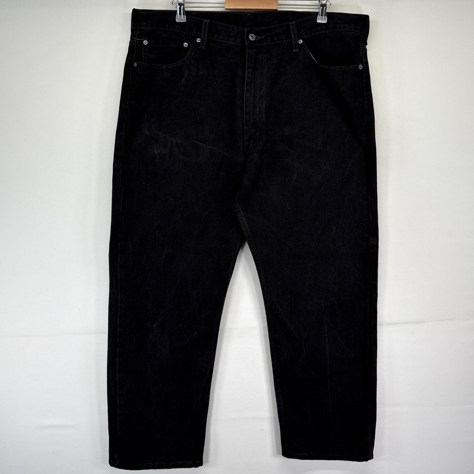 古着 リーバイス Levi's デニムパンツ 505 ストレート 大きいサイズ ジーンズ ジーパン 長ズボン w44 L30  ブラック メンズ