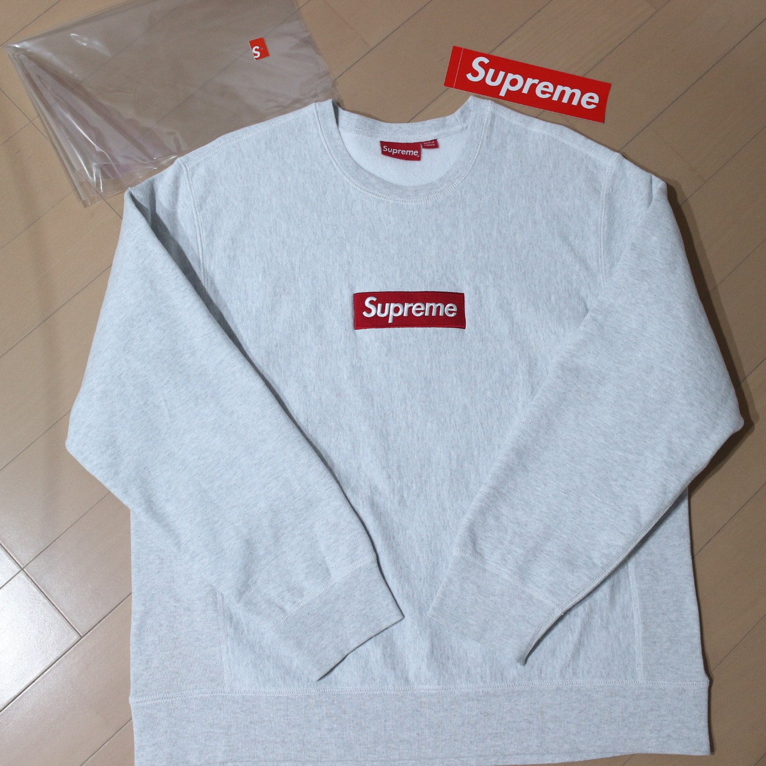 Supreme Box Logo Crewneck Sweatshirt "Ash Grey" (18FW)