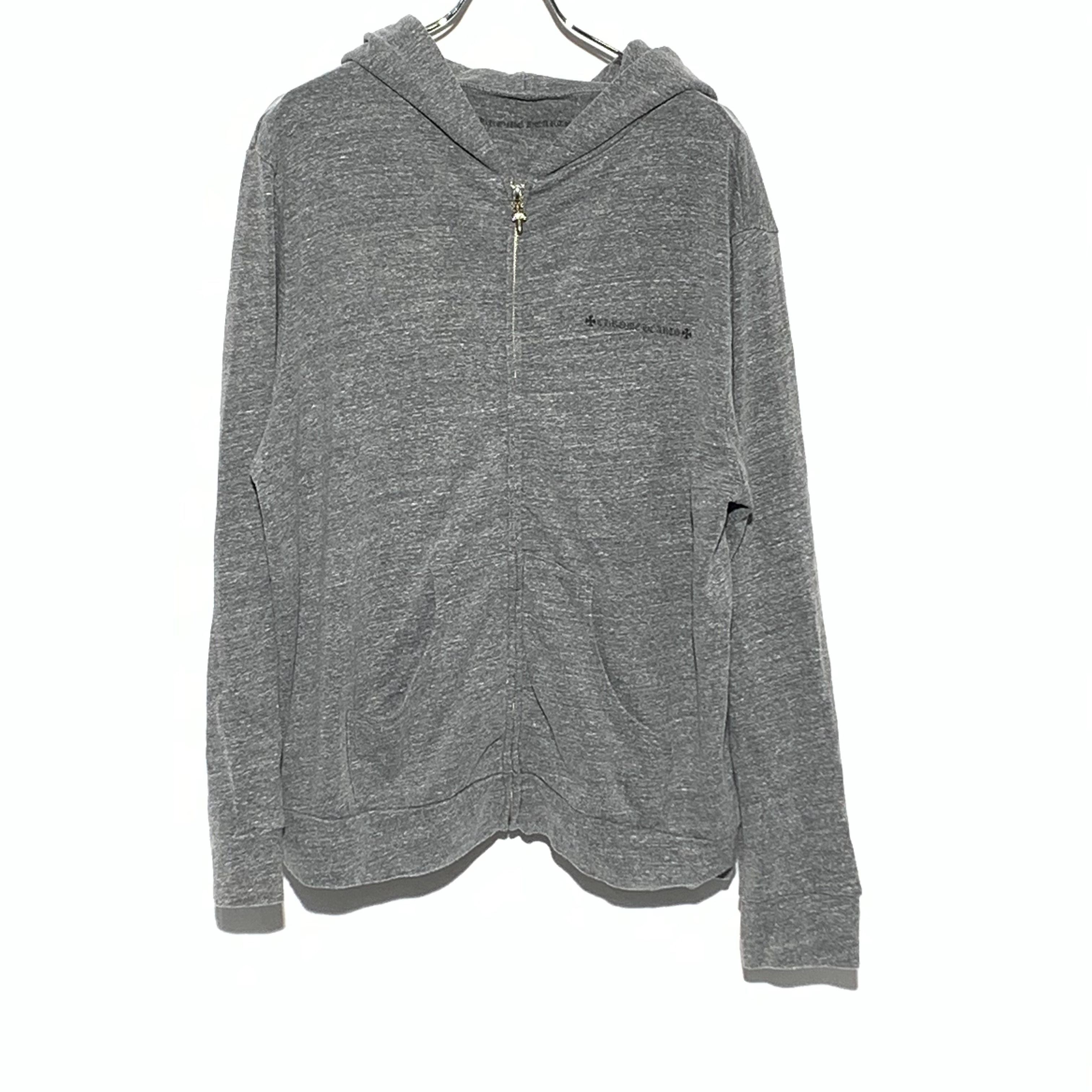 CHROME HEARTSダガープリントダガージップアップパーカーグレー