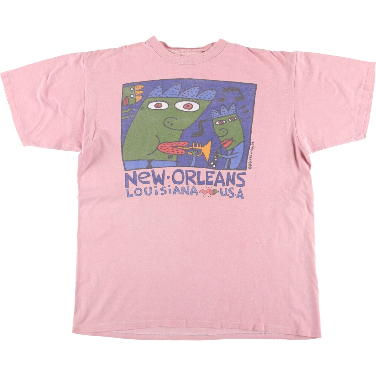 古着 90年代 オニータ ONEITA NEW ORLEANS プリントTシャツ USA製 メンズXL相当 ヴィンテージ/eaa571154