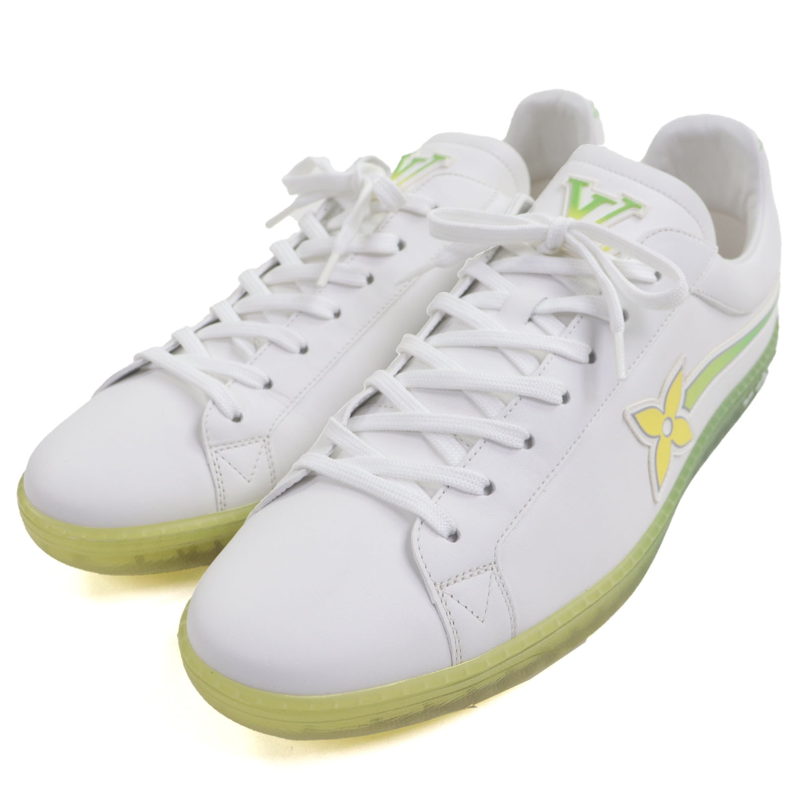 極美品 ルイヴィトン ローカットスニーカー ホワイト メンズ 10