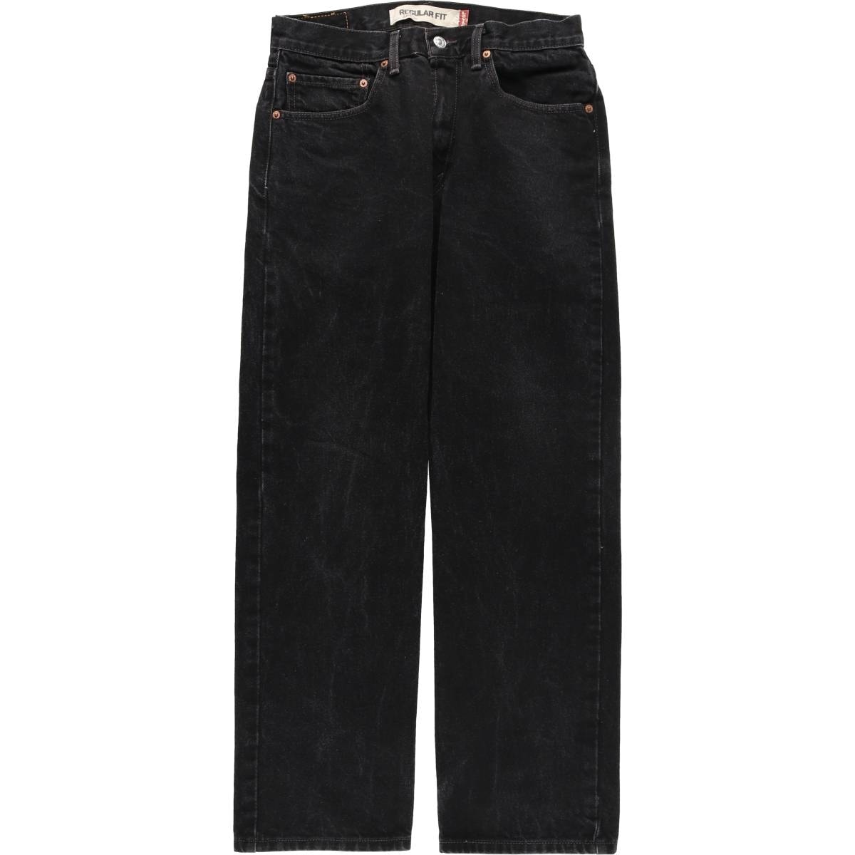 古着 00年代 リーバイス Levi's 505 REGULAR FIT ブラックデニム テーパードデニムパンツ メンズw30相当/eaa610993