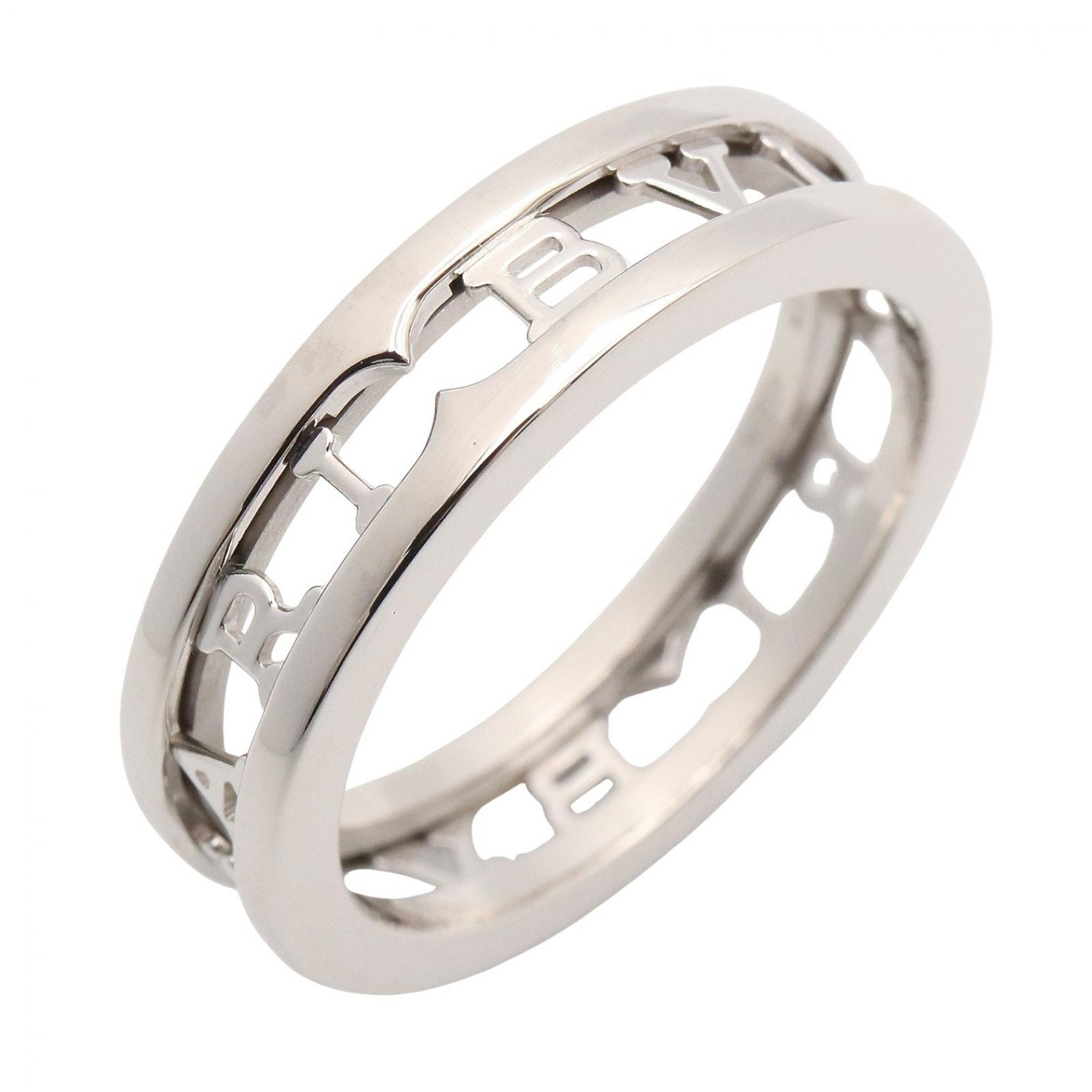 ブルガリ BVLGARI B-zero1 オープンロゴ スパイラル リング リング・指輪 ジュエリー K18WG(ホワイトゴールド) メンズ レディース シルバー系 【中古】
