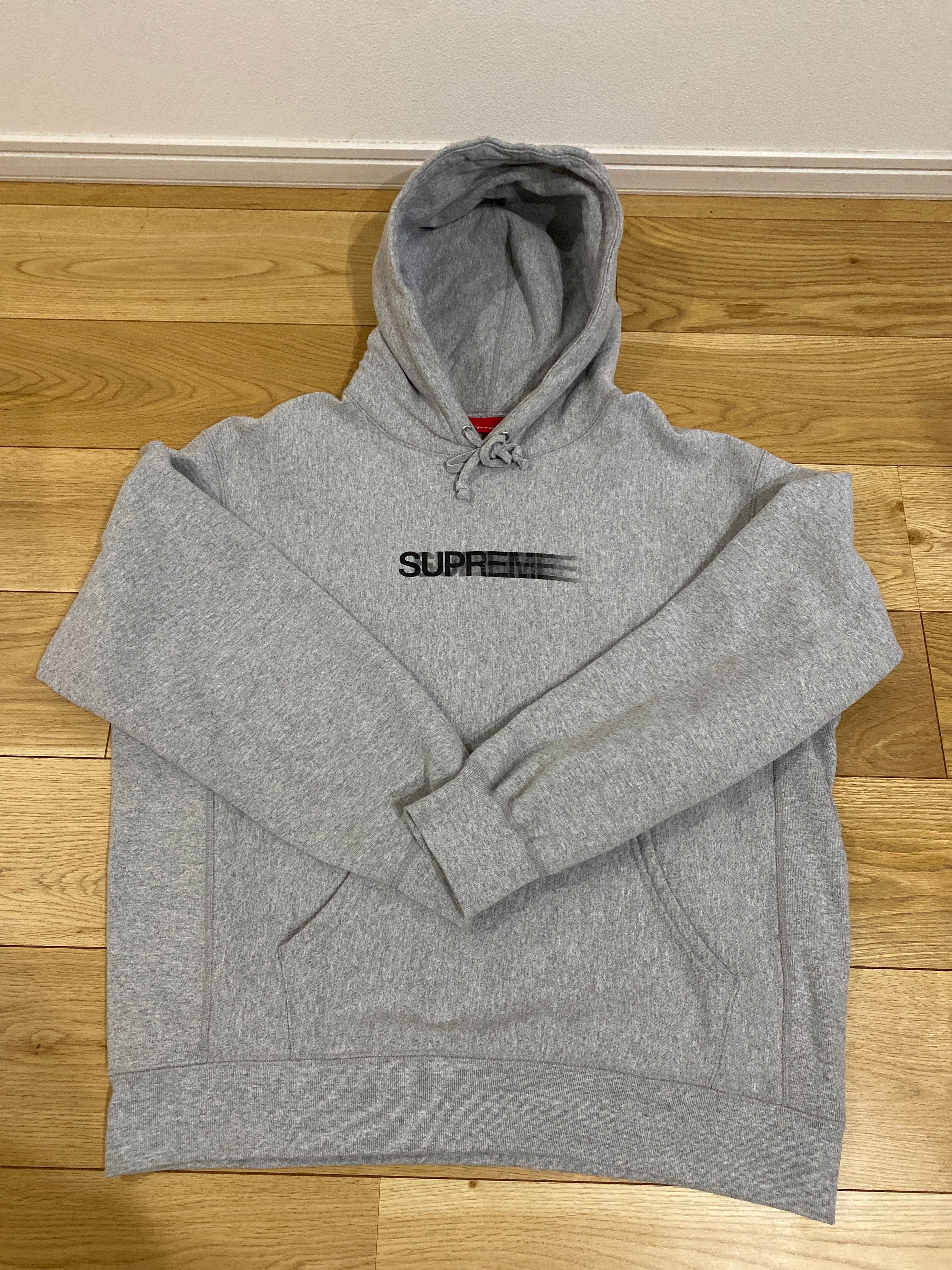 Supreme Motion Logo Hooded Sweatshirt "Heather Grey" (23SS)