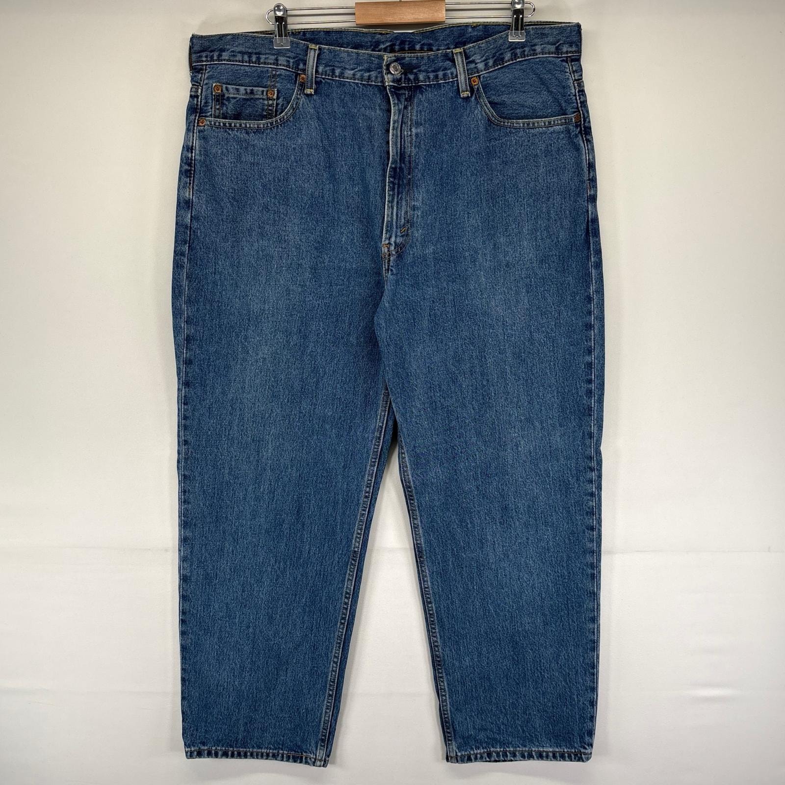 古着 リーバイス Levi's デニム パンツ 550 大きいサイズ ジーパン テーパード ジーンズ ジッパーフライ W42 L30  ブルー系 メンズ
