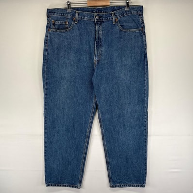 古着 リーバイス Levi's デニム パンツ 550 大きいサイズ ジーパン テーパード ジーンズ ジッパーフライ W42 L30 ブルー系 メンズ