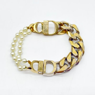 Dior x Sacai Bracelet Brass & Resin Pearl