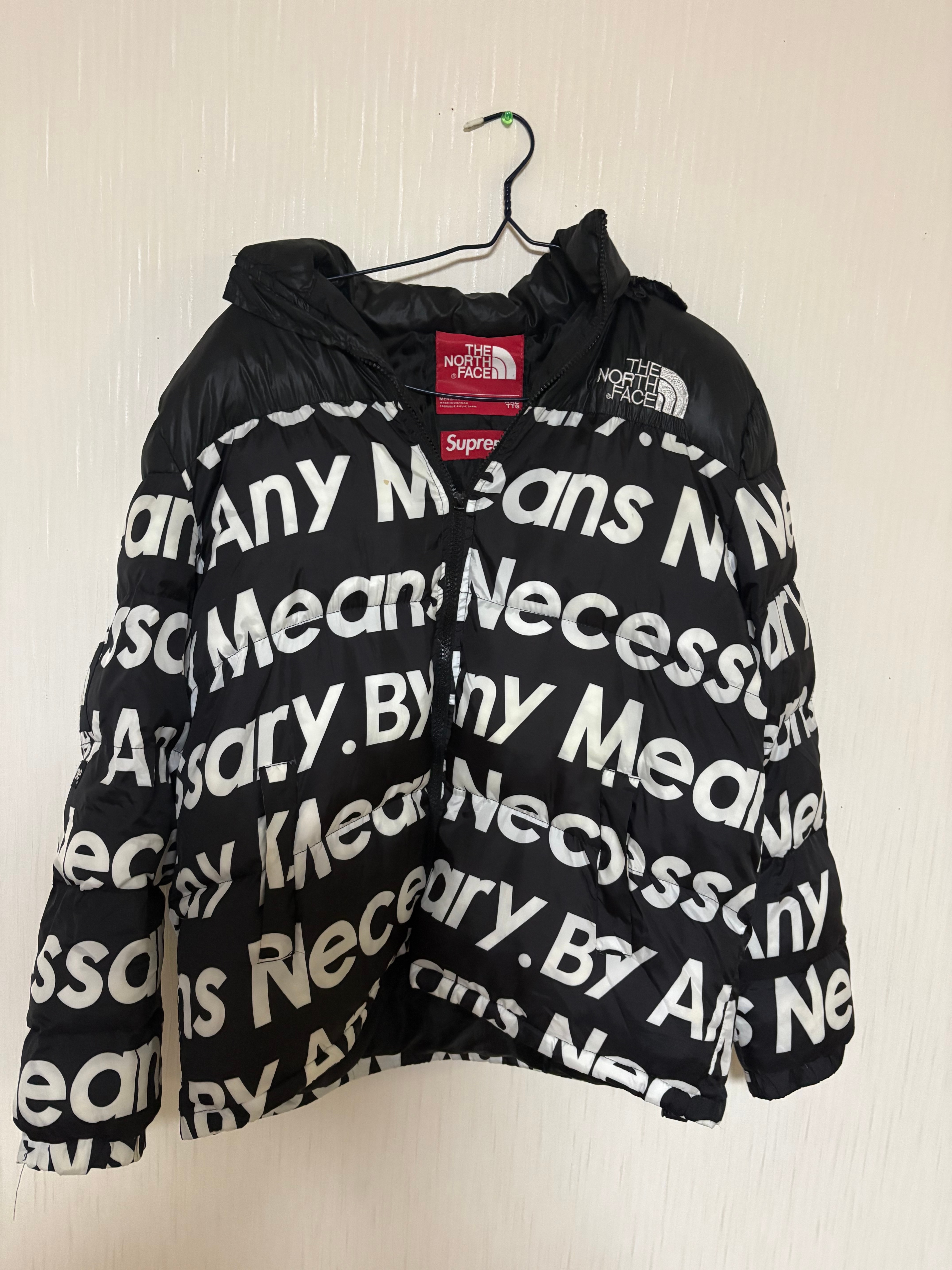 シュプリーム x ザノースフェイス バイ エニー ミーンズ ヌプシ ジャケット "ブラック"
