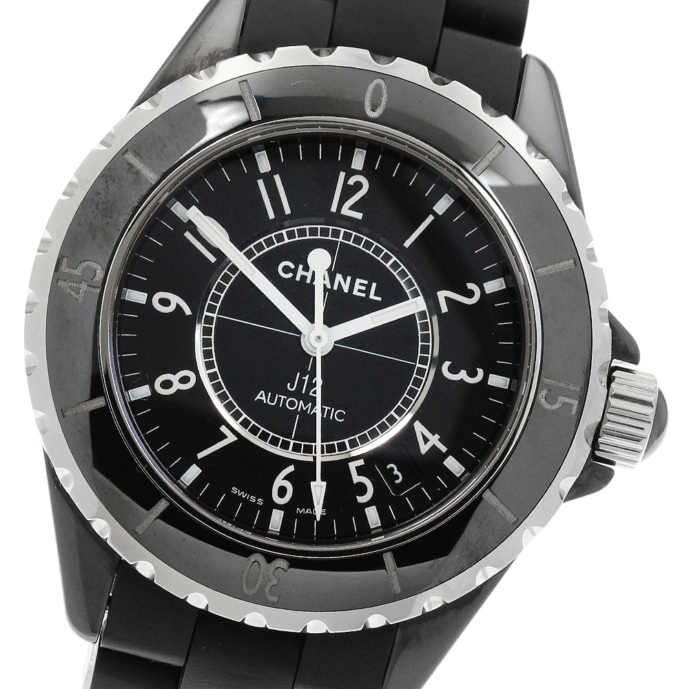 ☆美品  シャネル J12 黒セラミック 38mm H0684 メンズ 【中古】