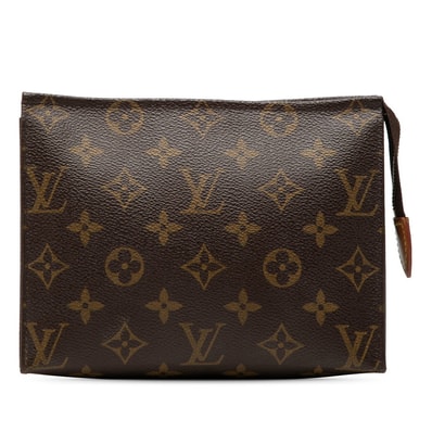 ルイ ヴィトン モノグラム ポシェット トワレット19 ポーチ M47544 ブラウン PVC レザー レディース LOUIS VUITTON 【中古】