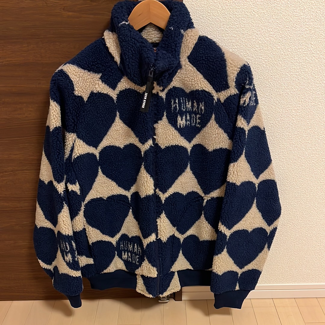 HUMAN MADE Heart Fleece Jacket "Blue"