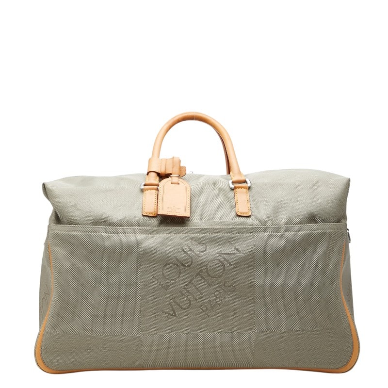 ルイ ヴィトン ダミエ ジェアン スヴラン ボストンバッグ M93016 カーキグリーン系 キャンバス レザー レディース LOUIS VUITTON 【中古】