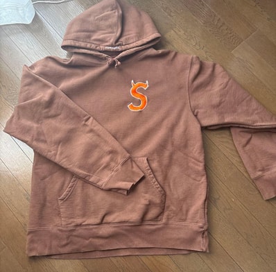 Supreme S Logo Hooded Sweatshirt "Brown" (22FW)