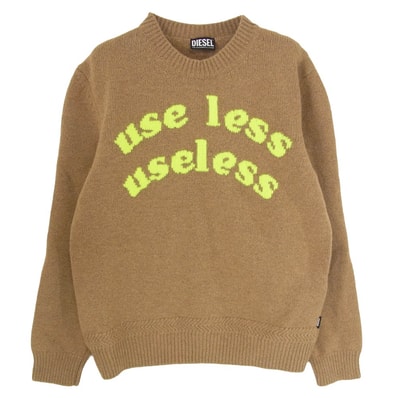 DIESEL ディーゼル ニット 21AW 0BFAK K-FLINT useless クルーネック ニットセーター ブラウン系 L【中古】