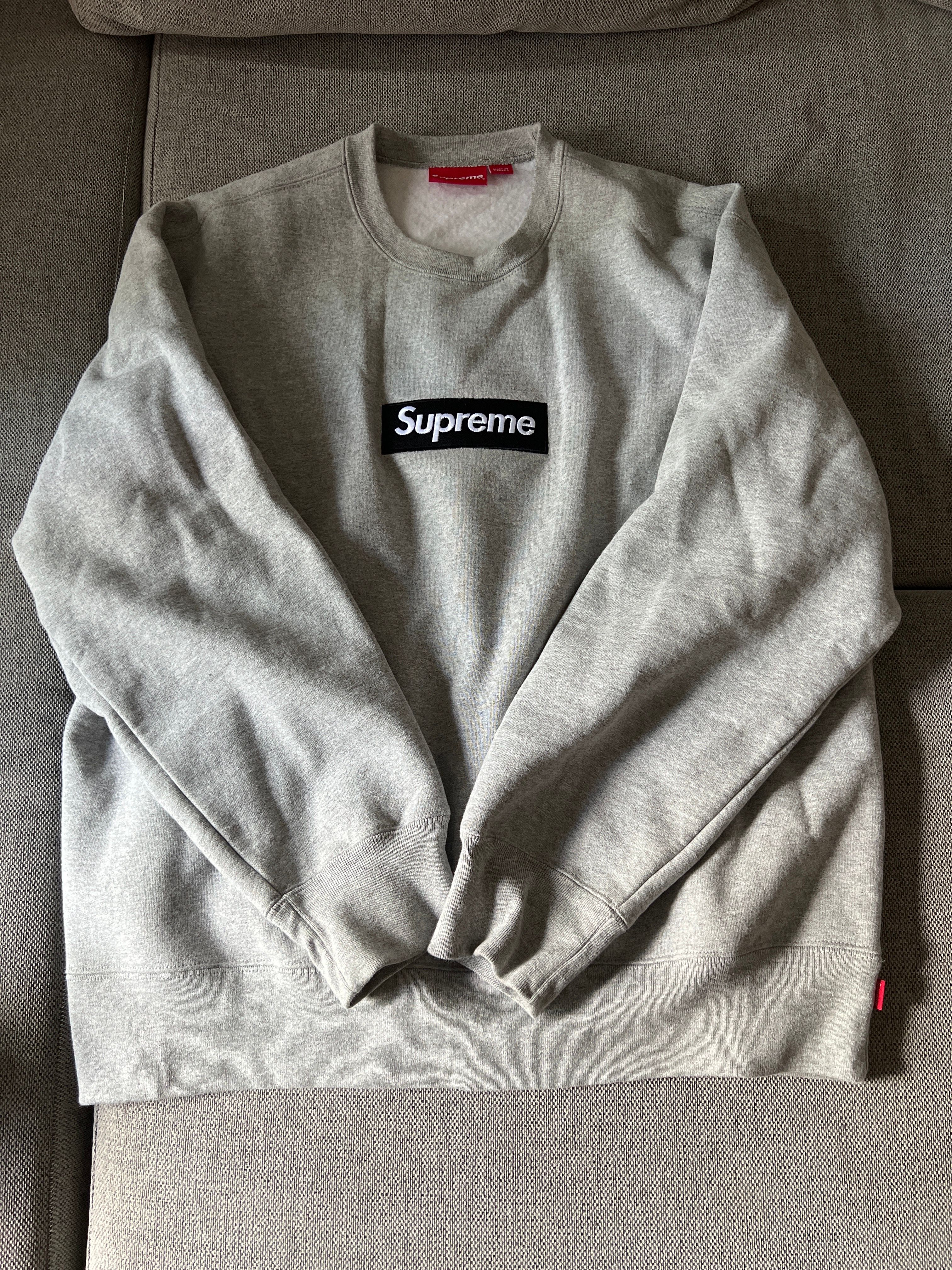 Supreme Box Logo Crewneck "Heather Grey" (22FW)