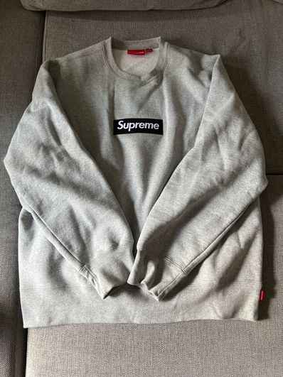Supreme Box Logo Crewneck "Heather Grey" (22FW)
