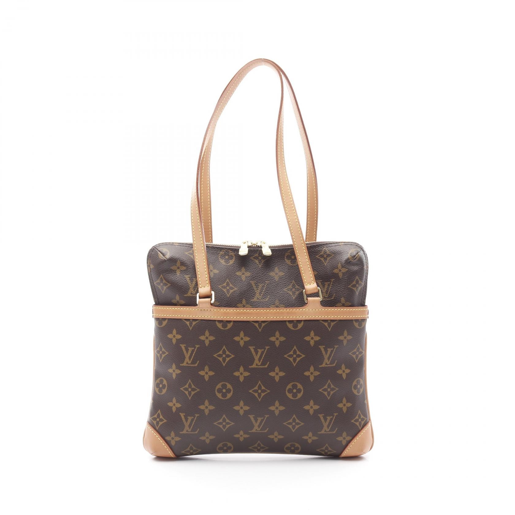 ルイ・ヴィトン LOUIS VUITTON クーサンGM ショルダーバッグ バッグ PVCコーティングキャンバス レザー モノグラム レディース ブラウン系 M51141 【中古】