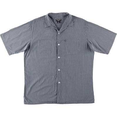 古着 00年代 ラルフローレン Ralph Lauren POLO JEANS COMPANY チェック柄 半袖 オープンカラー コットンシャツ ボックスシャツ メンズM相当/rab182123