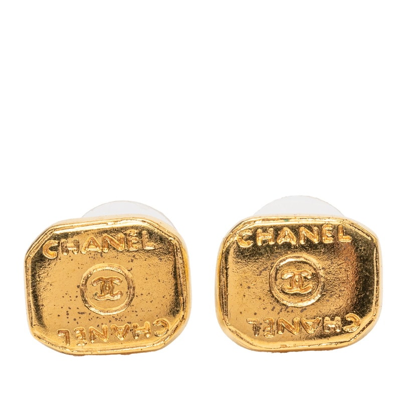 샤넬 코코 마크 스터드 귀걸이 99A 빈티지 골드 도금 여성 CHANEL [중고]