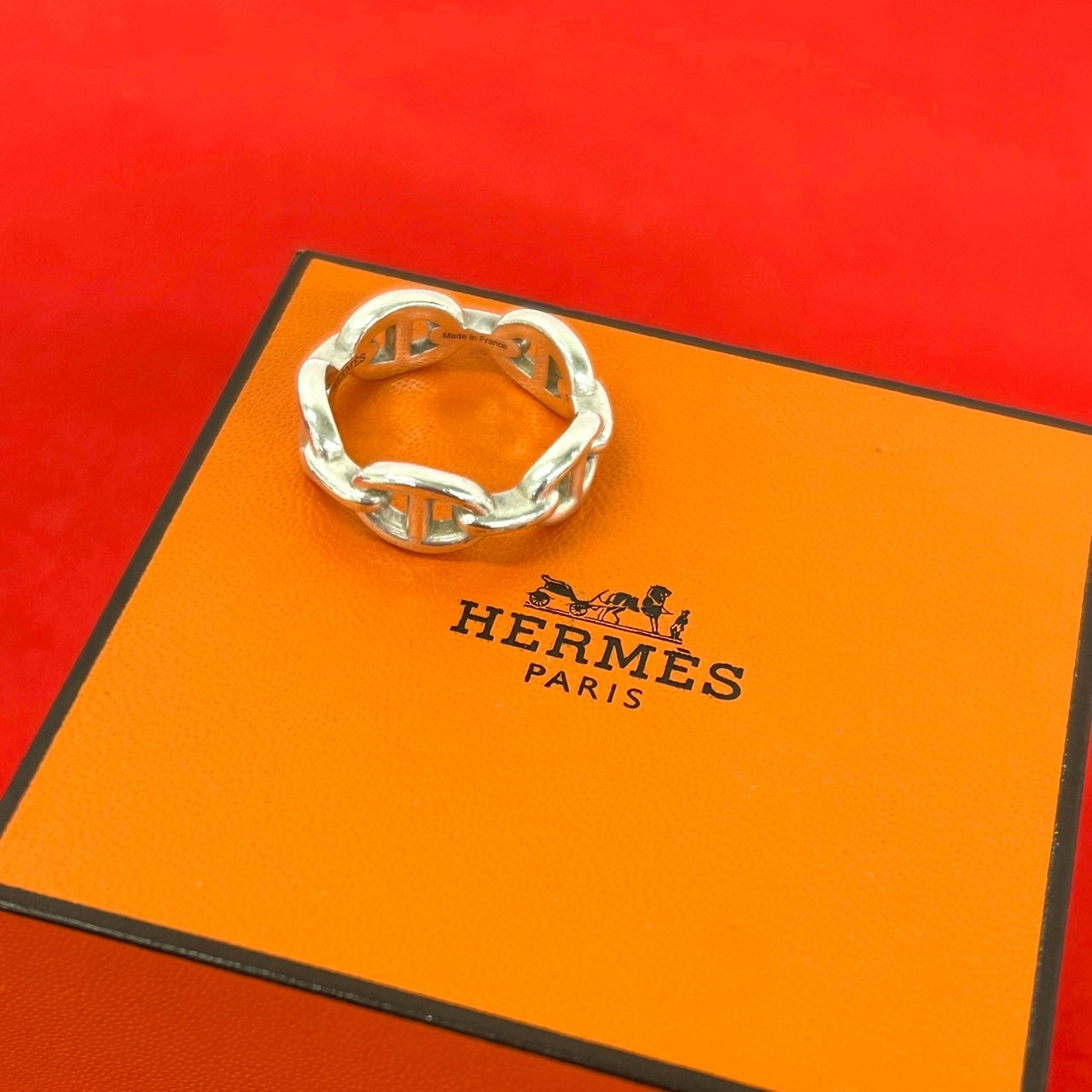 HERMES エルメス シェーヌダンクル アンシェネ リング シルバー925 リング・指輪 15号 シルバー
 61437