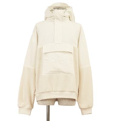 【新品同様】Dior ディオール PALEY ジャケット サイズ XL メンズ フリース コンビネーション プルオーバー ブルゾン アウター アイボリー イタリア製