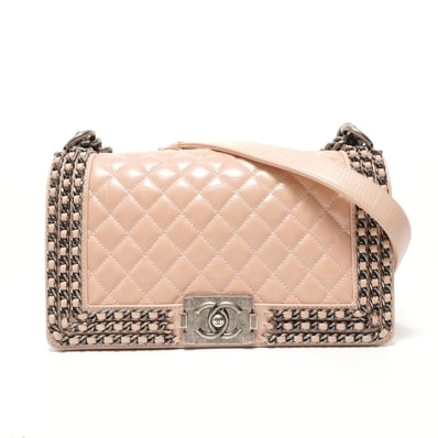 シャネル CHANEL ボーイシャネル 25 カーフスキン 20番台 ショルダーバッグ【中古】