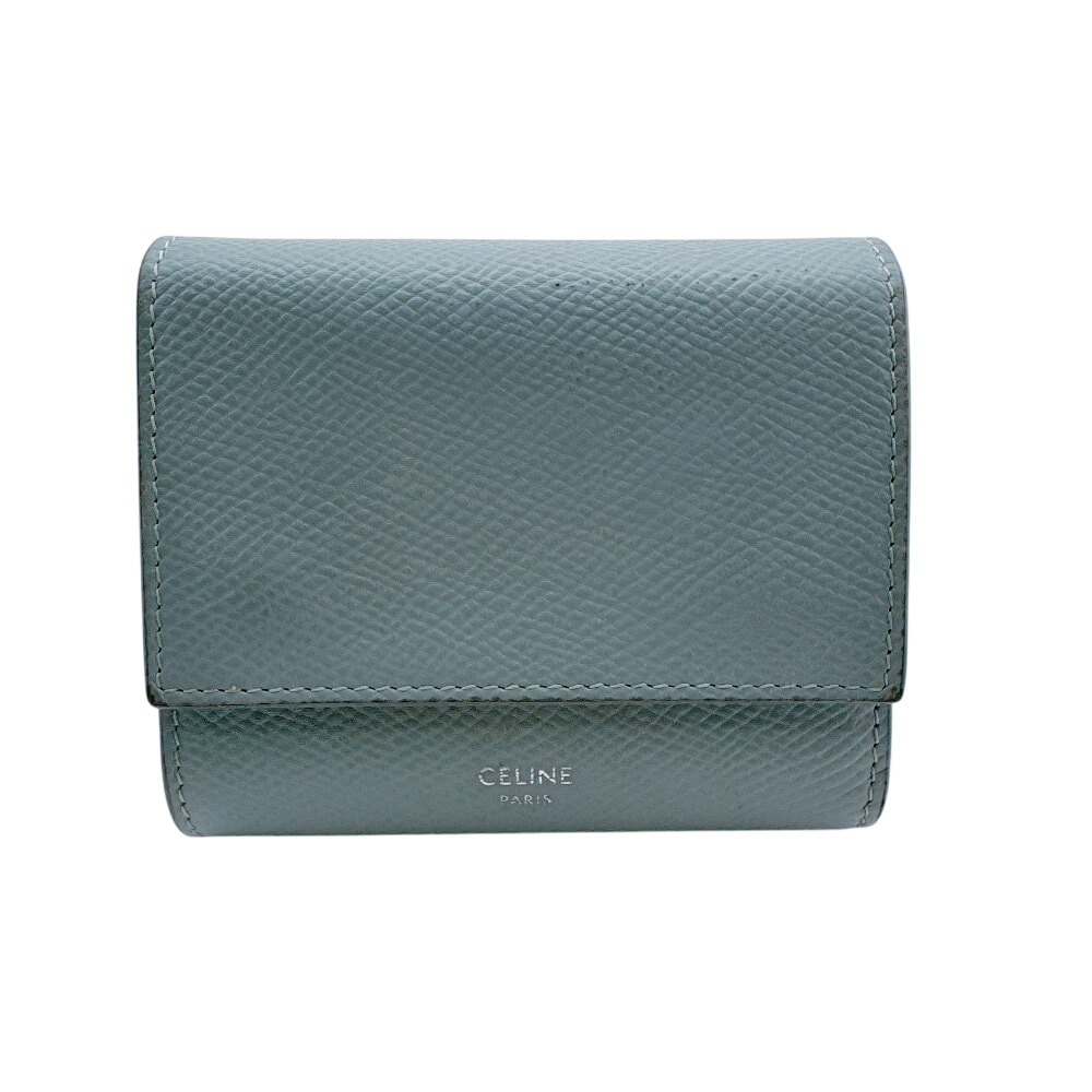 B (目立った傷や汚れなし)】セリーヌ CELINE 三つ折り財布 ウォレット