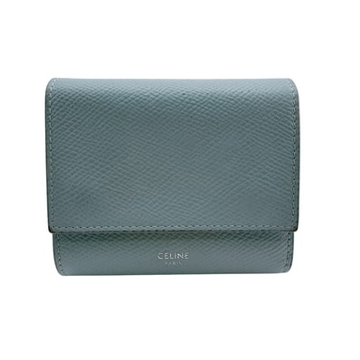 セリーヌ CELINE 三つ折り財布 ウォレット コンパクト トリフォールド ブルー