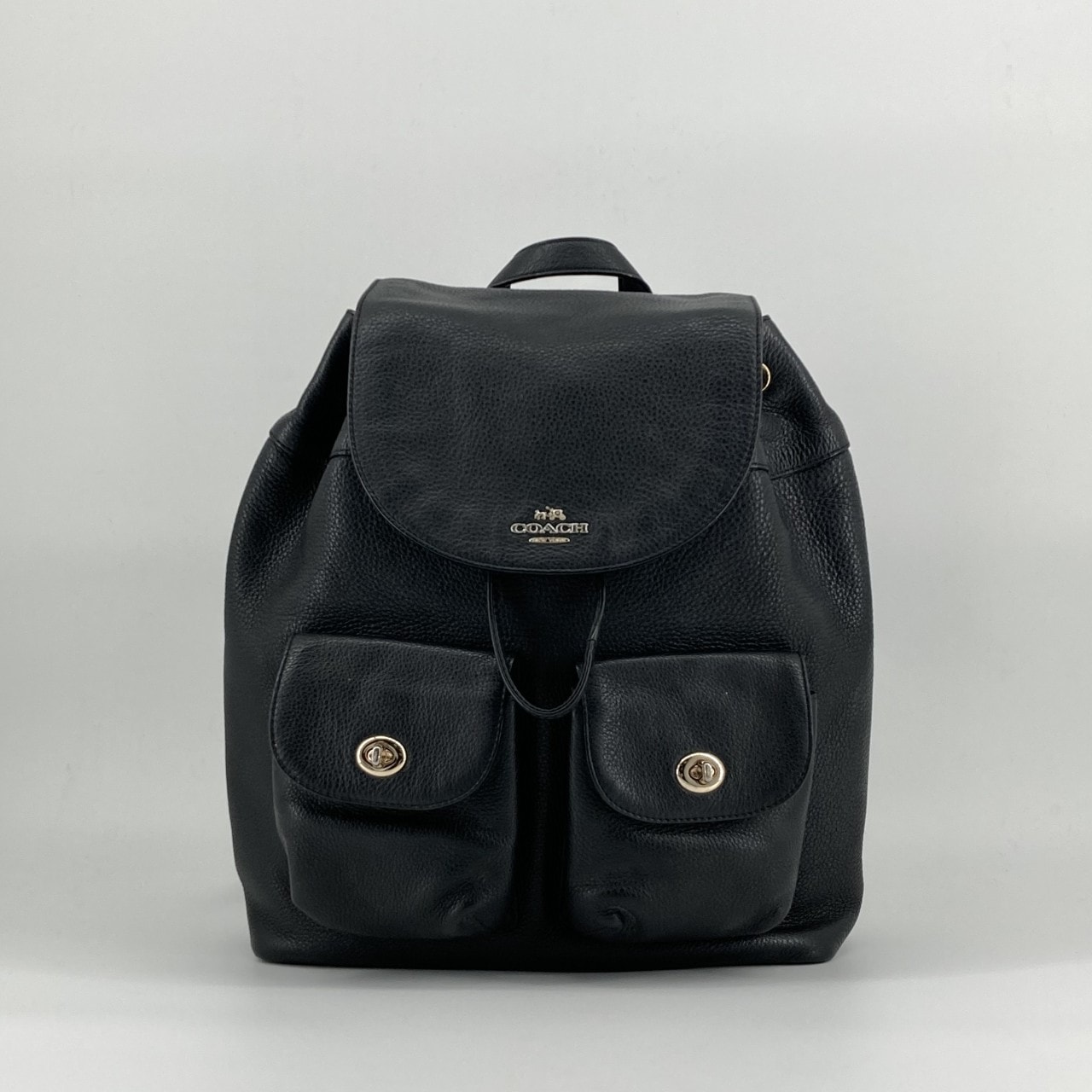 COACH(コーチ) ビリー ペブルドレザー F37410 リュック・デイパック ブラック