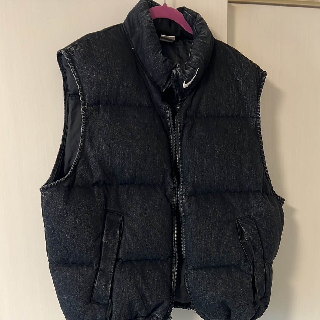 Supreme x Nike Denim Puffer Vest "Black"