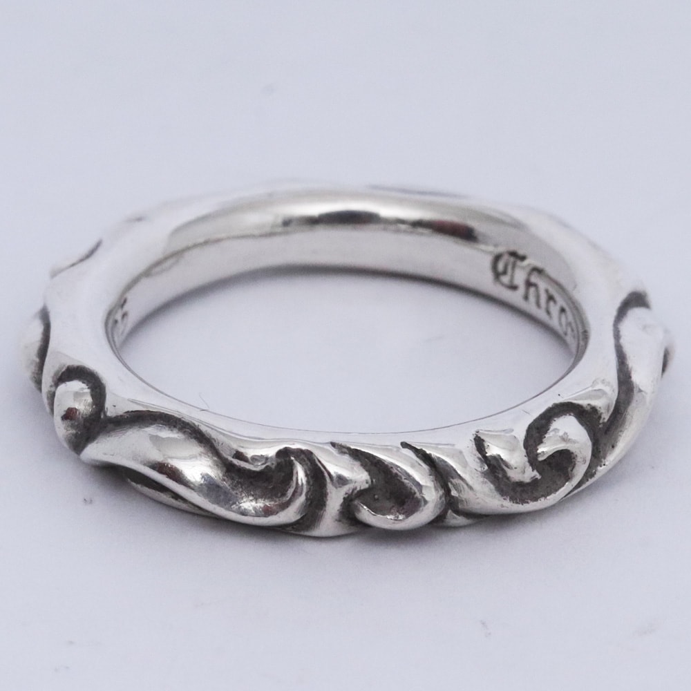 クロムハーツ スクロールバンド リング "シルバー"