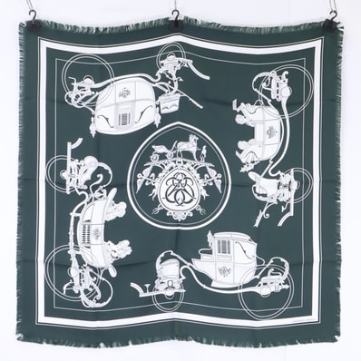 エルメス 【新品未使用】EX LIBRIS エクスリブリス フリンジ カレ80
