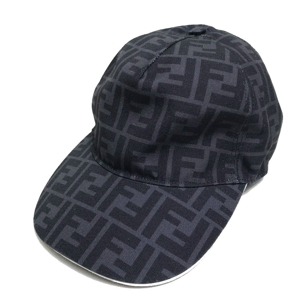 フェンディ FXQ768 ズッカ FF柄 帽子 キャップ ポリエステル