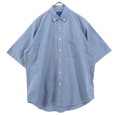 美品 BEAMS ビームス 半袖 コットンシャツ S ブルー