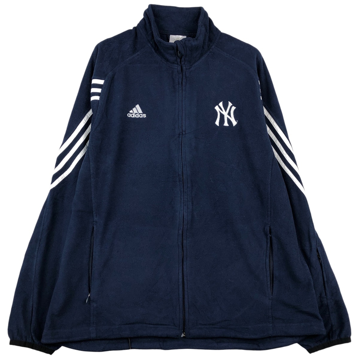 古着 アディダス adidas MLB NEW YORK YANKEES ニューヨークヤンキース フリースジャケット メンズL相当/eaa610473
