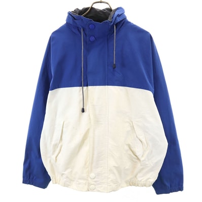 NAUTICA ノーティカ 90s オールド ジャケット L ブルー ツートンカラー フード付き
