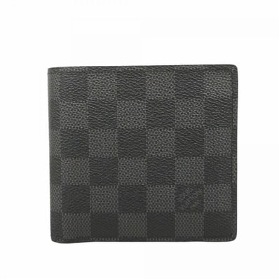 【6dc3685-k】ルイヴィトン 財布 ダミエ・グラフィット ポルトフォイユマルコ N62664 ブラック グレー【中古】メンズ