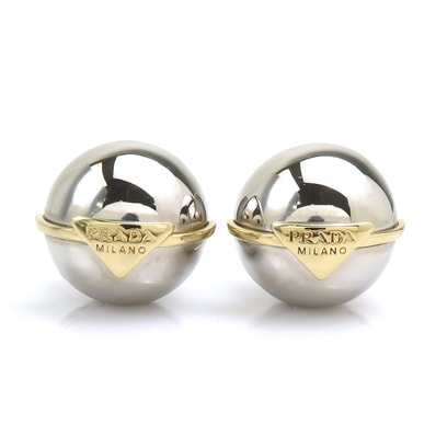 プラダ PRADA ピアス メタル シルバー/ゴールド レディース 1IO241【中古】 h32217k