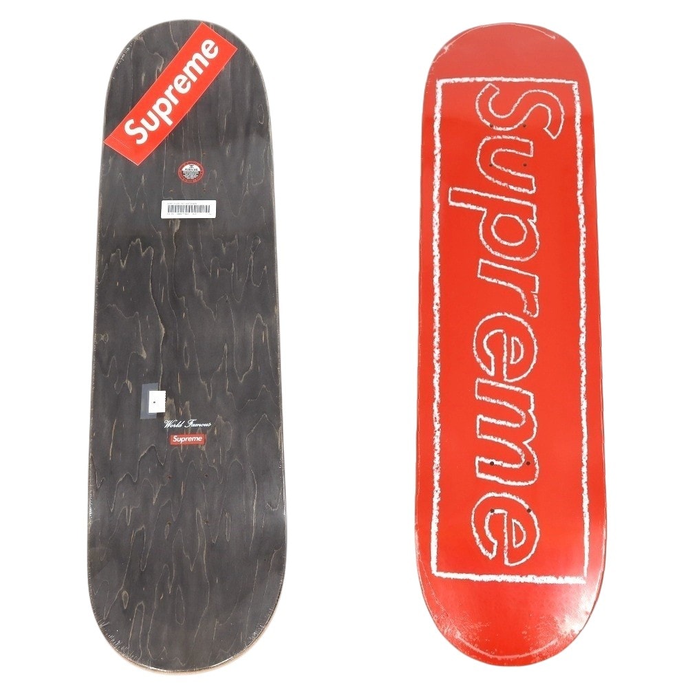【中古】シュプリーム Supreme 2021年春夏 KAWS Chalk Logo Skateboard スケートボード デッキ スケボー レッド【サイズ8.625×32.25】【メンズ】