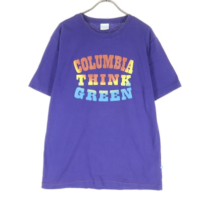 Columbia コロンビア プリント柄 半袖 Tシャツ M パープル系