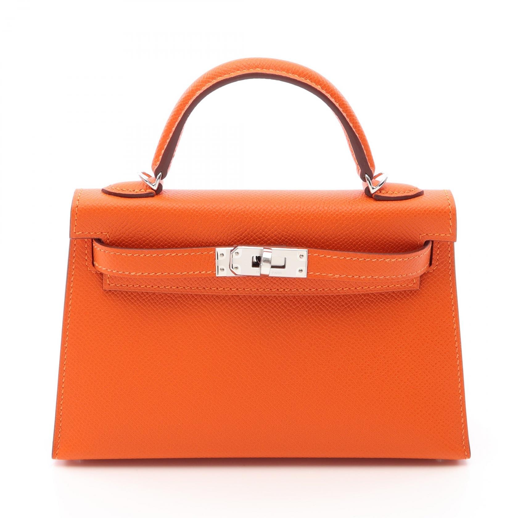 訳あり】HERMES エルメス ハンドバッグ オレンジ MM HERMES エルメス 