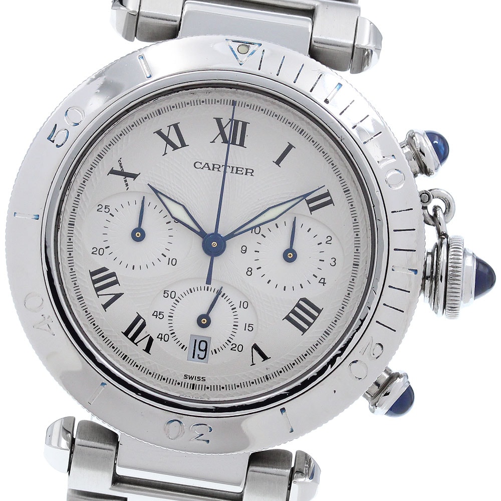 カルティエ パシャ 38 W31018H3 メンズ 【中古】